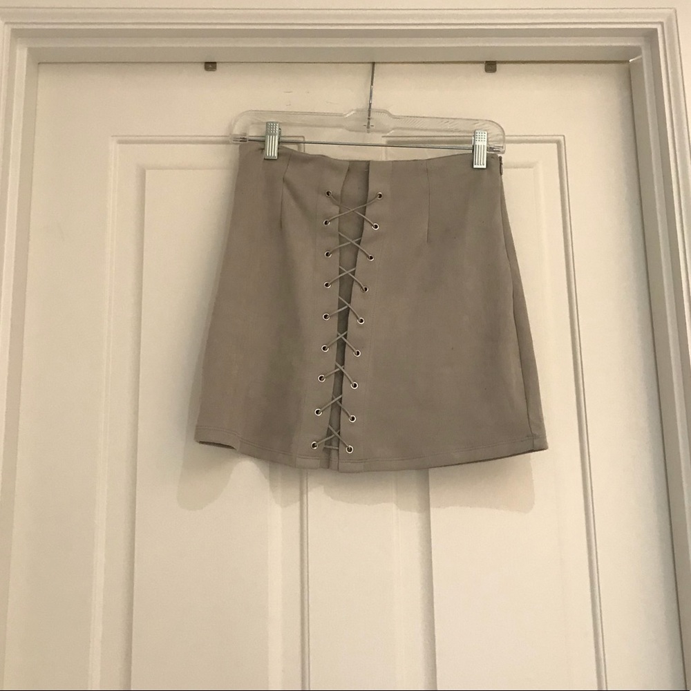 on twelfth suede skirt